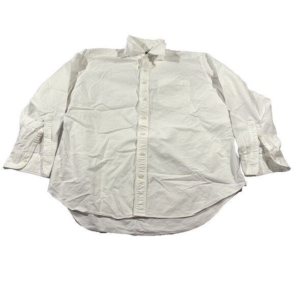 Sid Mashburn White OXFORD Cotton Long Sleeve Button Down Collar Shirt Sz 17.5 34 - Picture 1 of 9